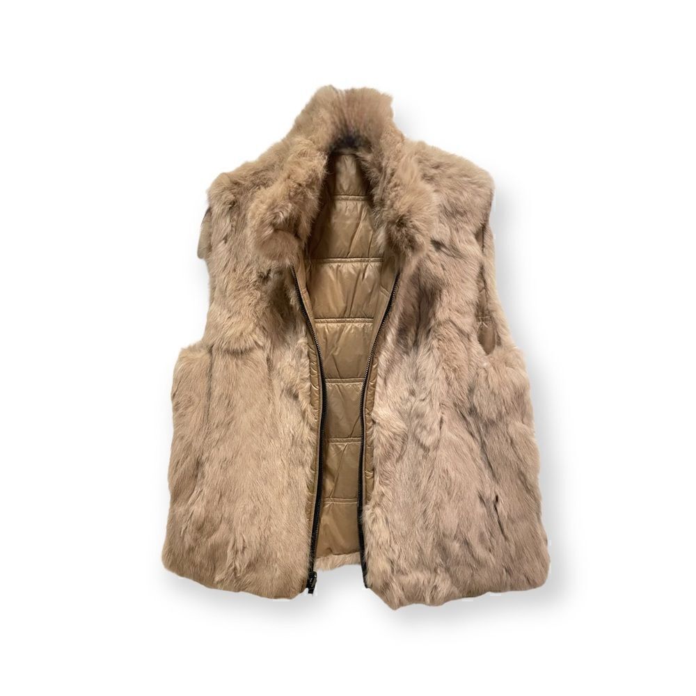 ADRIENNE LANDAU Reversible Real Fur Vest |Size: M| - Picture 4 of 10